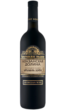 Кахетинские подвалы Алазанская Долина (Матовая бутылка) розовое полусладкое