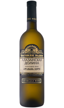 Кахетинские Подвалы Алазанская Долина (Матовая бут) белое полусладкое